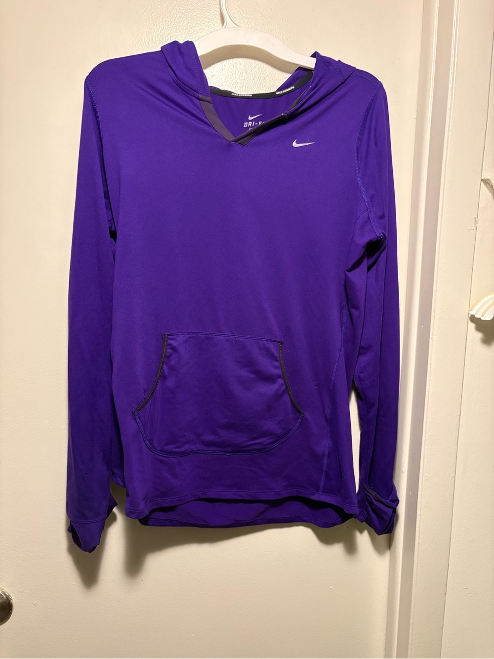 Nike Purple Dri-FIT Running long sleeve top size large